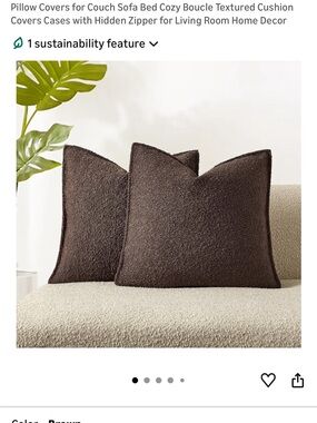 4-Cozy Bouclé Pillow Cover in Rich Brown 20 x 20

Great Condition